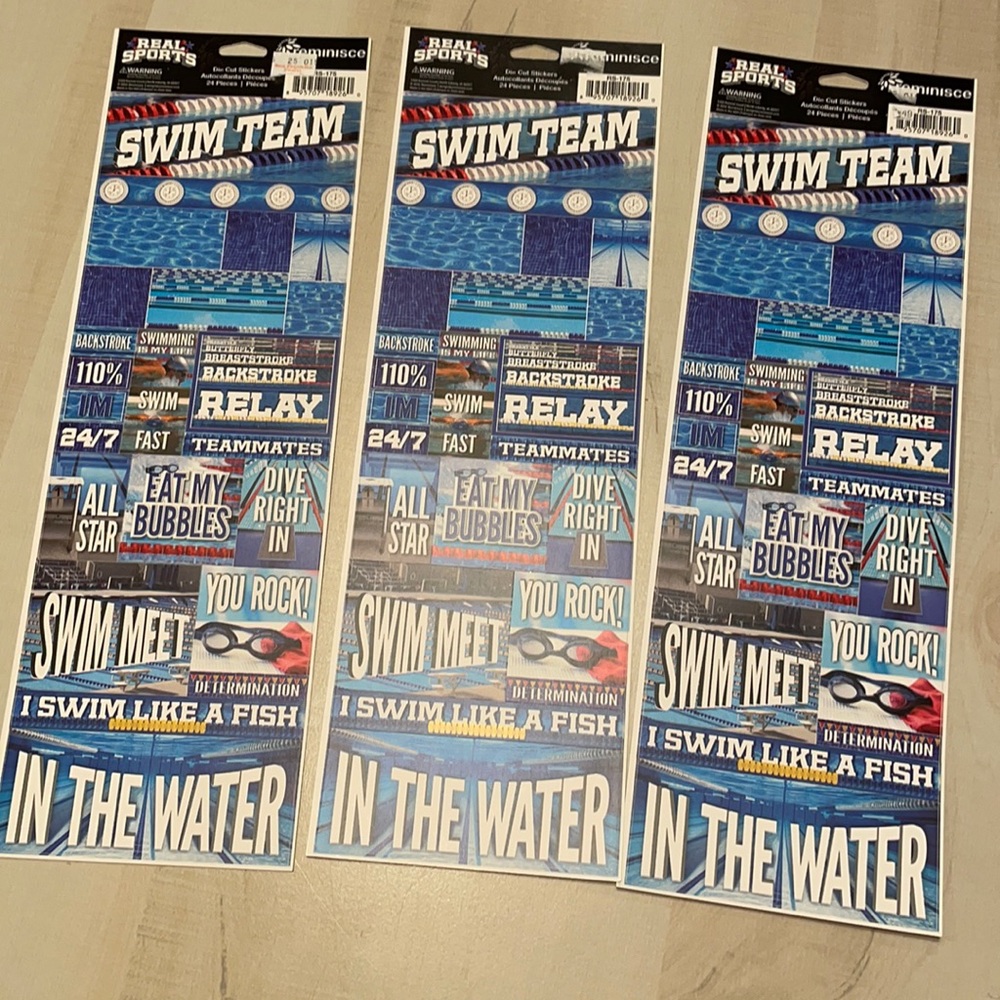 Scrapbook Swim Team Stickers